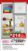 Defy Metallic Top Freezer Fridge-225Ltr