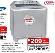 Defy Metallic Twin Tub Washing Machine-13kg