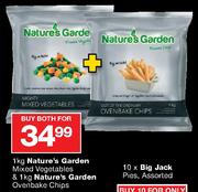 Nature's Garden Mixed Vegetables-1kg & Nature's Garden Ovenbake Chips-1kg