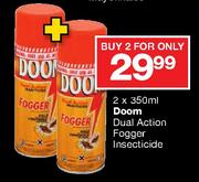 Doom Dual Action Fogger Insecticide-2 x 350ml