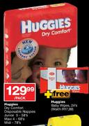 Huggies Dry Comfort Disposable Nappies Junior 5-58's Per Pack