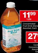 House Brand Concentrated Fruit Drink Blend Assorted Each-1.25L