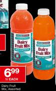 House Brand Dairy Fruit Mix,Assorted-1L Each