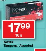 Kotex Tampons Assorted-16's