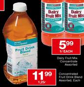 House Brand Concentrated Fruit Drink Blend Assorted Each-1.25L