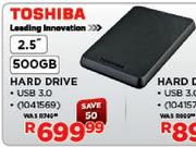 Toshiba 500GB Hard Drive 2.5"