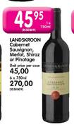 Landskroon Cabernet Sauvignon, Merlot, Shiraz Or Pinotage-6X750ml