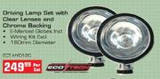 Driving Lamp Set With Clear Lenses And Chrome Backing-Per Set