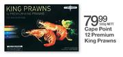 Cape Point 12 Premium King Prawns-500g Nett