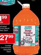 House Brand Cordial Concentrate Assorted Each-5L