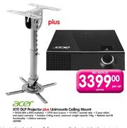 Acer XIII DLP Projector Plus Unimounts Ceiling Mount-Per Set