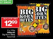 Willards Big Korn Bites-2 x 120gm