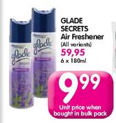 Glade Secrets Air Freshener-6 x 180ml