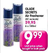 Glade Secrets Air Freshener-180ml Each