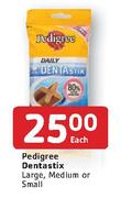 Pedigree Dentastix Large,Medium Or Small-Each