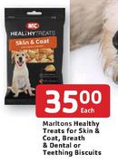 Marltons Healthy Treats For Skin & Coat,Breath & Dental Or Teething Biscuits-Each