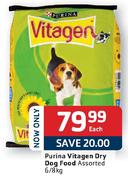 Purina Vitagen Dry Dog Food-6/8Kg Each
