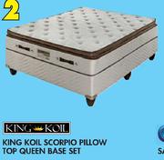 King Koil Scorpio Pillow Top Queen Base Set