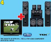Tek 54cm TV & Tek 5.2 THT 5200 Component Hi-Fi