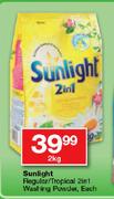 Sunlight Regular/Tropical 2-In-1 Washing Powder-2kg Each