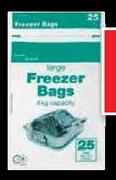 Housebrand Freezer Bags Large-25's Per Pack