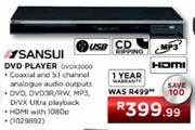 Sansui DVD Player DVD x 3000 with 1 Year Warranty
