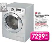LG 8kg Washer And 6Kg Dryer Combo (F1480YD5)-Each