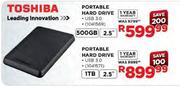 Toshiba 500GB 2.5" Portable Hard Drive