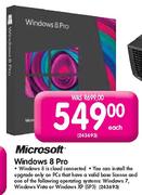 Microsoft Windows 8 Pro Each