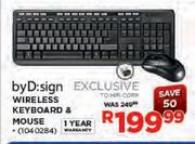 byD:sign Wireless Keyboard & Mouse-Each