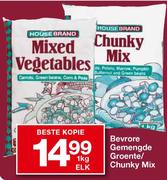 House Brand Bevrore Gemengde Groente/Chunky Mix-1kg