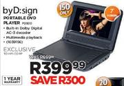 byD:sign Portable DVD Player-7"