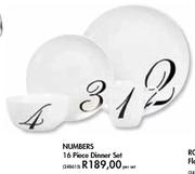 Numbers Dinner Set-16's 