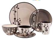 Living Art Monsoon Dinnerware Dinner Plate, Cereal Bowl, Rice Plate-Each