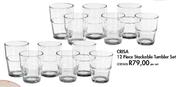 Crisa Stackable Tumbler Set-12 Piece