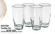 Boston Tumbler Set-4's Per Pack