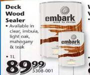 Embark Deck Wood Sealer-1Ltr Each