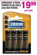 Eveready 4 Pack Power Plus Gold (AA) Batteries-Per Pack