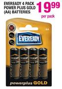 Eveready 4 Pack Power Plus Gold (AA) Batteries Per Pack