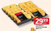 PnP Beef Or Chicken Sausage Rolls-24's Each