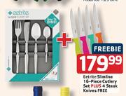 Eetrite Slimline 16-Piece Cutlery Set Plus 4-Steak Knives Free