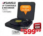 Sansui LP Turntable & Recorder(LPR1002)