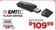Emtec Flash Drives-3 x 4GB