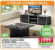 Lavista Plasma Stand & Coffee Table-Per Set