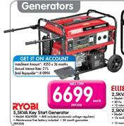Ryobi 5.5KVA (RG6900K) Key Start Generator-Each 
