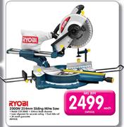 Ryobi 2000W 254mm Sliding Mitre Saw-Each