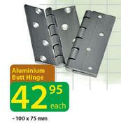 Aluminium Butt Hinge-100x75mm Each