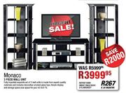 Park Lane 3 Piece Wall Unit