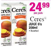 Ceres Juice Assorted-6x200ml Per Pack