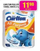 Carlton Roller Towel White-2's Per Pack